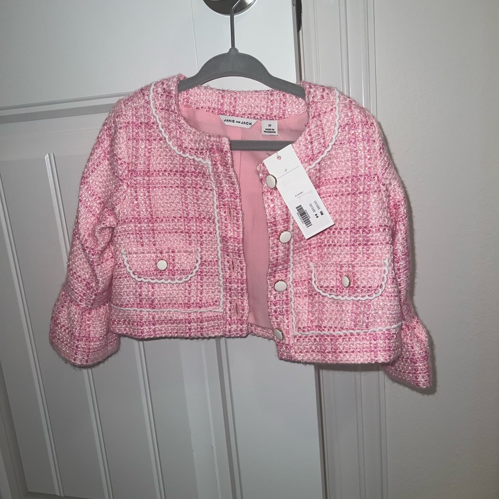 Janie and Jack Pink Tweed Jacket 2t NWT